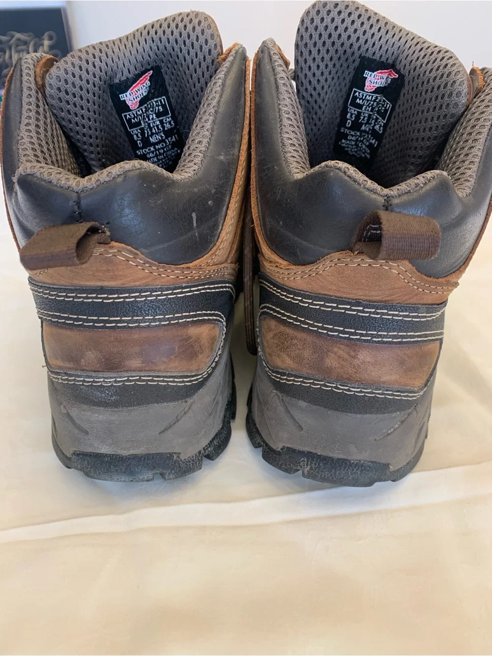 Red Wing Shoes Brown Leather Lace-Up Men's Work Boots